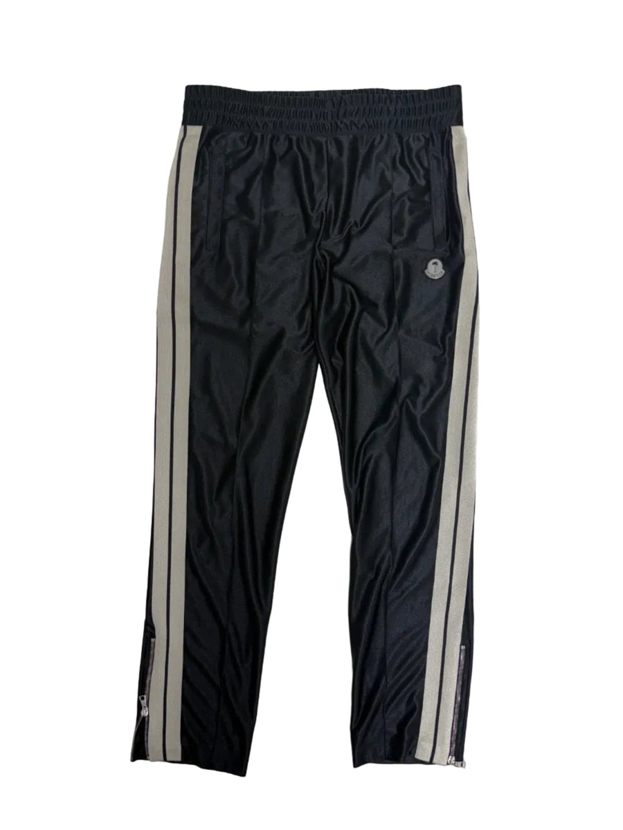 Moncler Genius x Palm Angels Shiny Track Pants Black (PREOWNED)