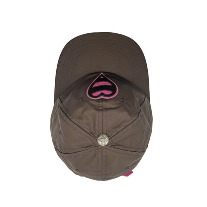 Chrome Hearts Matty Boy Leather Heart Gunslinger Hat Brown / Pink