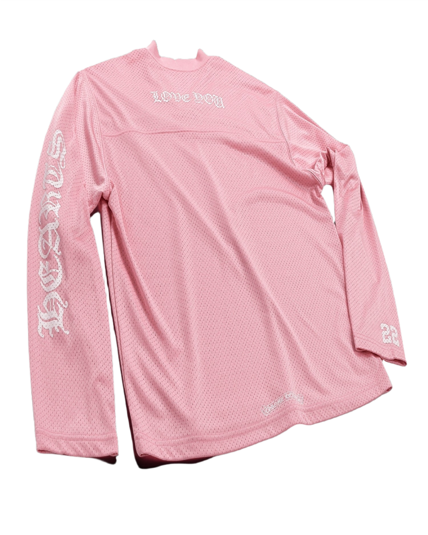 Chrome Hearts Love You Mesh Warm Up Jersey Pink