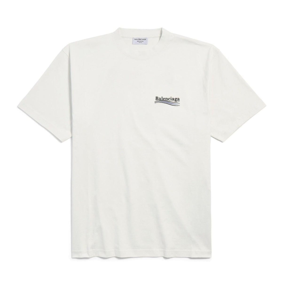 Balenciaga Political Campaign T-Shirt Medium Fit 'Cream Black Blue'