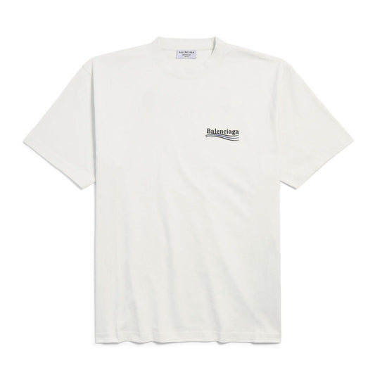 Balenciaga Political Campaign T-Shirt Medium Fit 'Cream Black Blue'