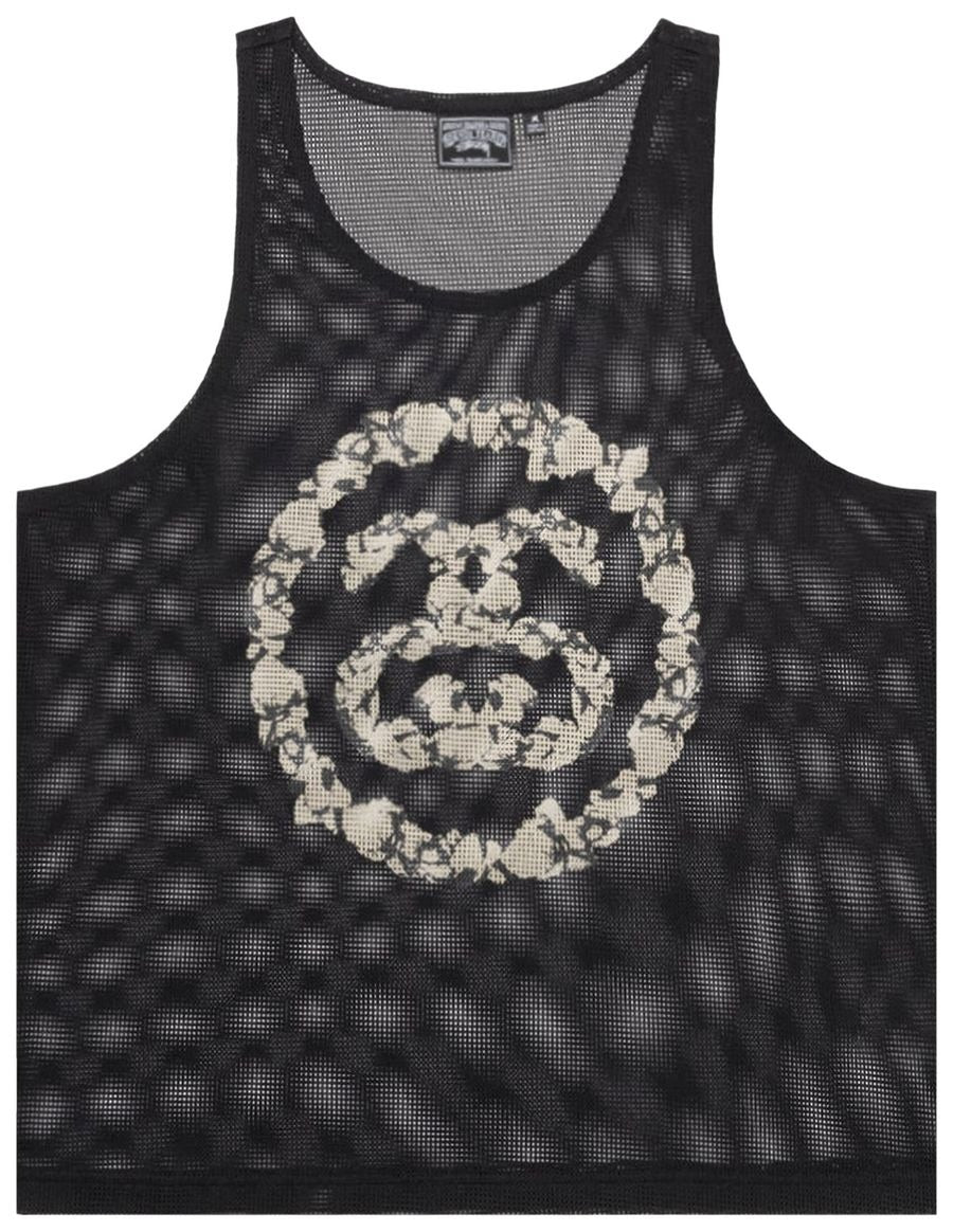 Denim Tears x Stussy Double S Wreath Gym Tank Black