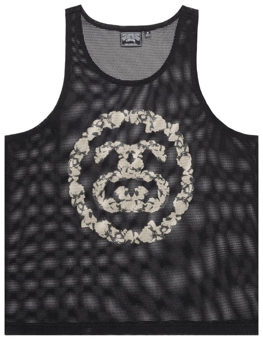 Denim Tears x Stussy Double S Wreath Gym Tank Black