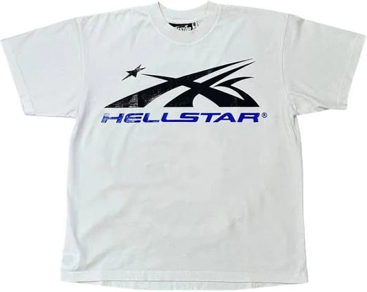 Hellstar Gel Sport Logo T-shirt White/Blue