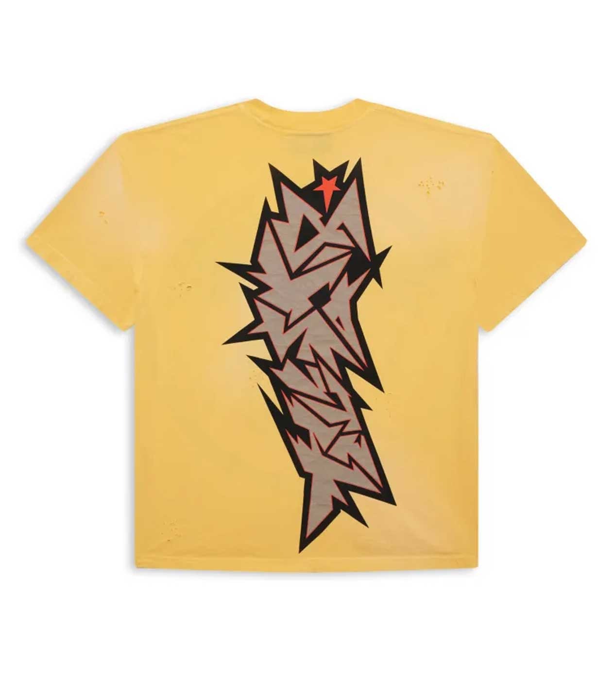 Hellstar Crack Print SS Tee Yellow