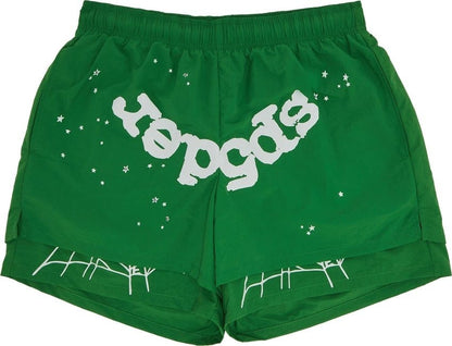 Sp5der OG Web Double Layer Short Green