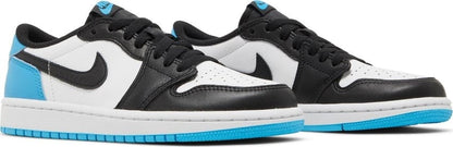Jordan 1 Low UNC Black Dark Powder Blue (Women's)