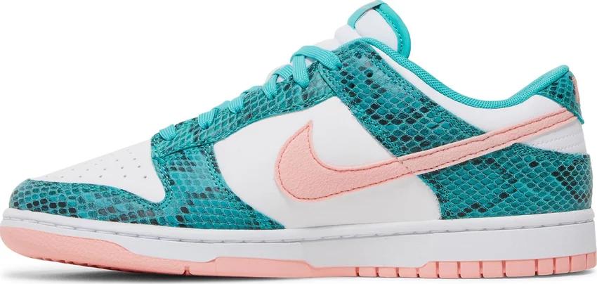 Nike Dunk Low Snakeskin Washed Teal Bleached Coral