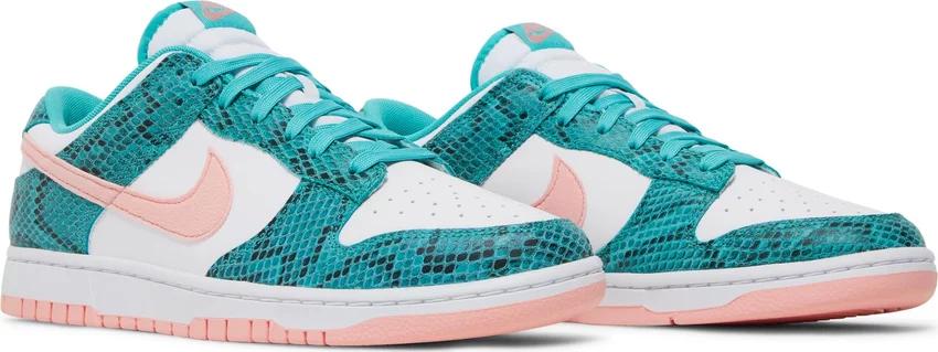Nike Dunk Low Snakeskin Washed Teal Bleached Coral